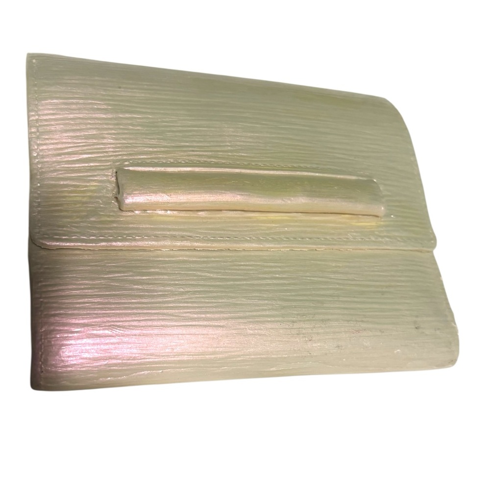 Louis Vuitton Iridescent Light Green Epi Leather Clutch Wallet